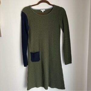 Lisa Todd Women’s cashmere blend color block long sleeve sweater dress XS - EUC